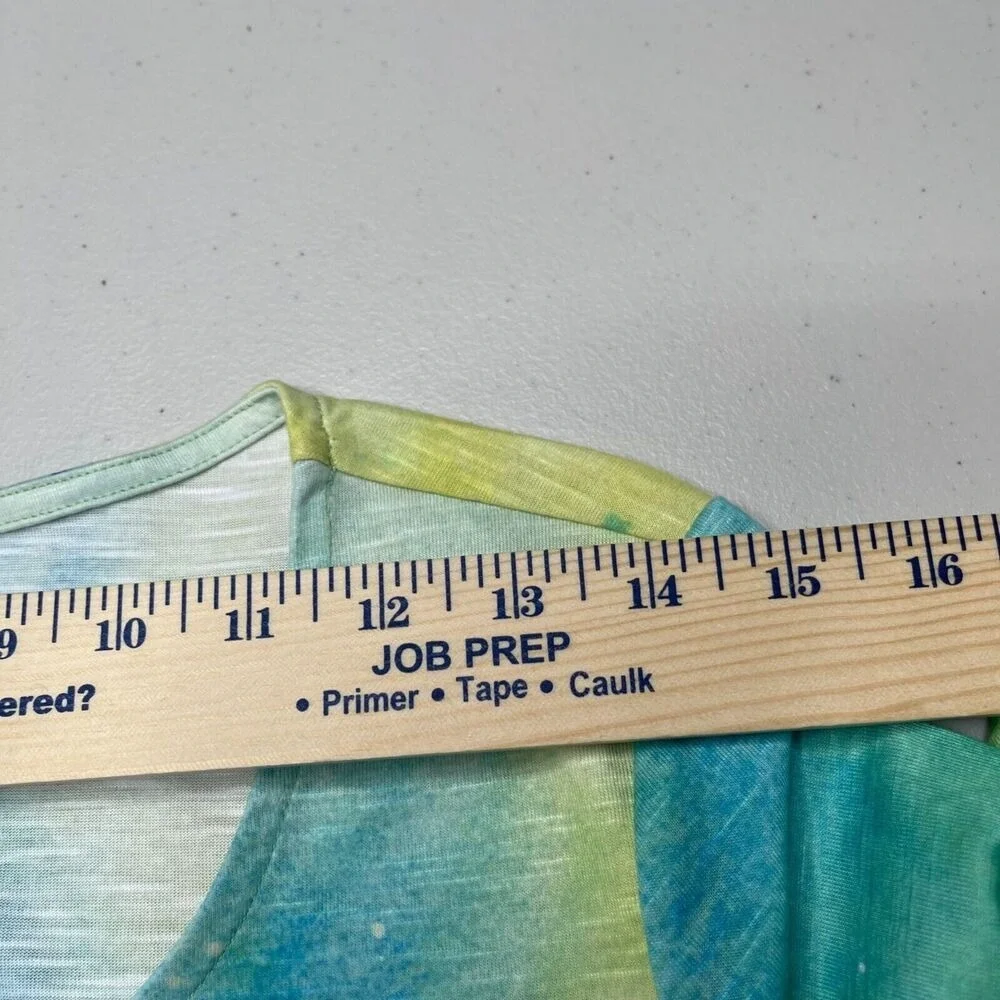 Coral‎ Bay Tee Womens Small Colorful Turtle Fish Rhinestones 3/4 Sleeves - Picture 8 of 13